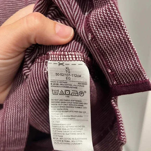 Banana Republic Performance Knit burgundy/white collared polo XL mens - Picture 4 of 4